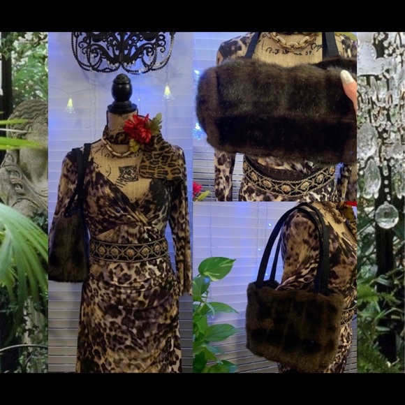 KurtMen design Handbags - KurtMen luxury design Faux Fur tote bag.